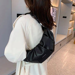 Leather Commuter Shoulder Bag Dumplings Style