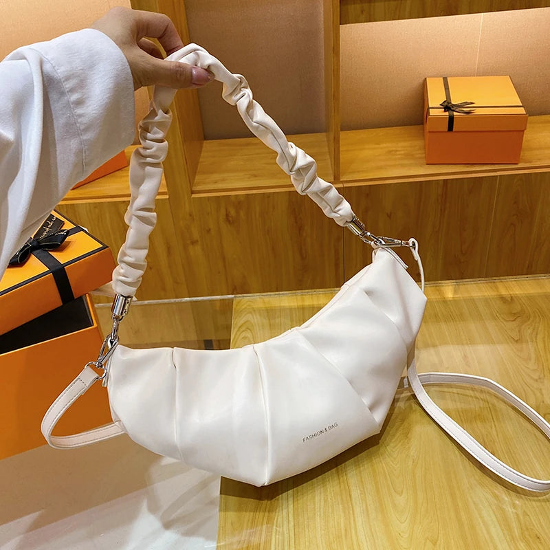 Leather Commuter Shoulder Bag Dumplings Style