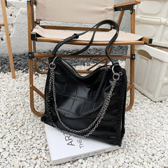 Retro Beading Chain Ladies Tote Large Capacity Crossbody Bag