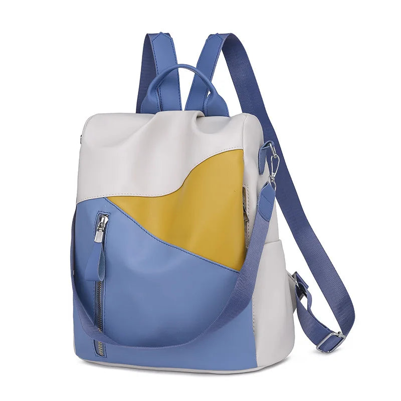 PU Soft Leather Women Backpack Casual Large-capacity Anti-theft Travel Bag