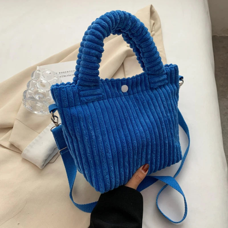 Corduroy Women's Bucket Shoulder Bags