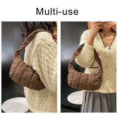 Quilted Cotton Padded Shoulder Bag for Women