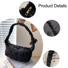 Quilted Cotton Padded Shoulder Bag for Women