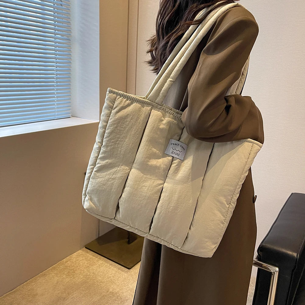 Quilted Shopper Bag Purse Women's Satchel Shoulder Bags