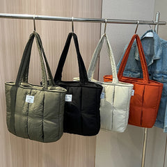 Quilted Shopper Bag Purse Women's Satchel Shoulder Bags