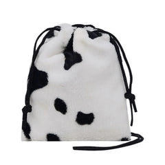 Leopard Printed Plush Crossbody Bag for Women