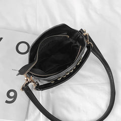 Cowhide Backpack Diamond Shoulder Bag Women's Messenger Bag