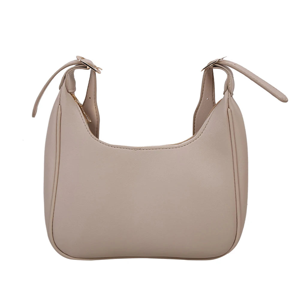 Crescent Messenger Bag PU Leather Crossbody Handbag