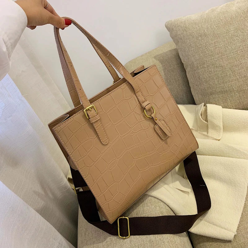 Crocodile Pattern Women Handbag Leather Ladies Hand Bags
