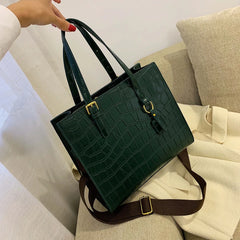 Crocodile Pattern Women Handbag Leather Ladies Hand Bags