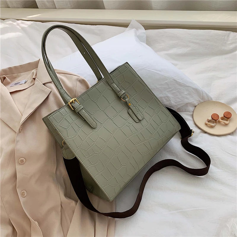 Crocodile Pattern Women Handbag Leather Ladies Hand Bags