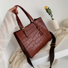 Crocodile Pattern Women Handbag Leather Ladies Hand Bags