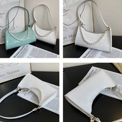 Crocodile Pattern PU Leather Shoulder Bag