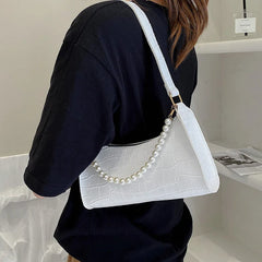 Crocodile Pattern PU Leather Shoulder Bag