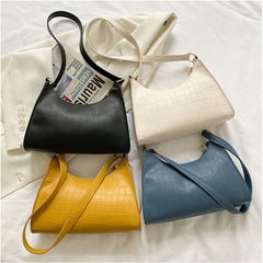 Crocodile Pattern Women's Shoulder Bag PU Leather Handbags