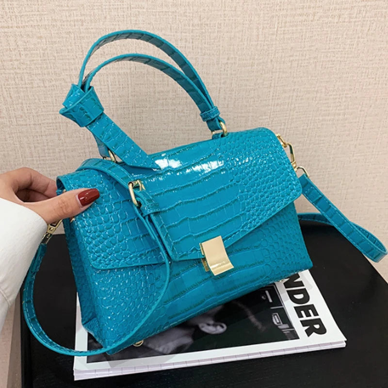 Crocodile Small Women Handbag Single Shoulder Bag