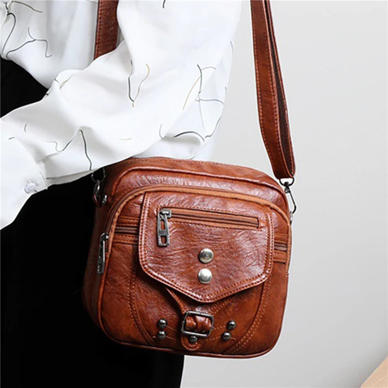 Crossbody Shoulder Bag Women Handbags PU Leather Purses Vintage Messenger Bags