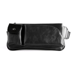 Brown Leather Crossbody Bag Men's Casual Messenger Chest Bag