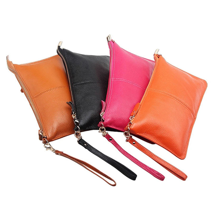 Women's Leather Mini Clutch Evening Bag Crossbody