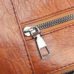 Women's Crossbody Bag Soft PU Leather Handbag Pockets Shoulder Bucket Bag