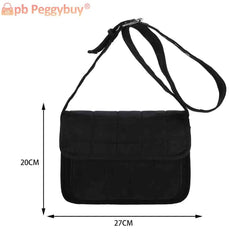 Embroidered Rhombus Crossbody Bag with Adjustable Strap