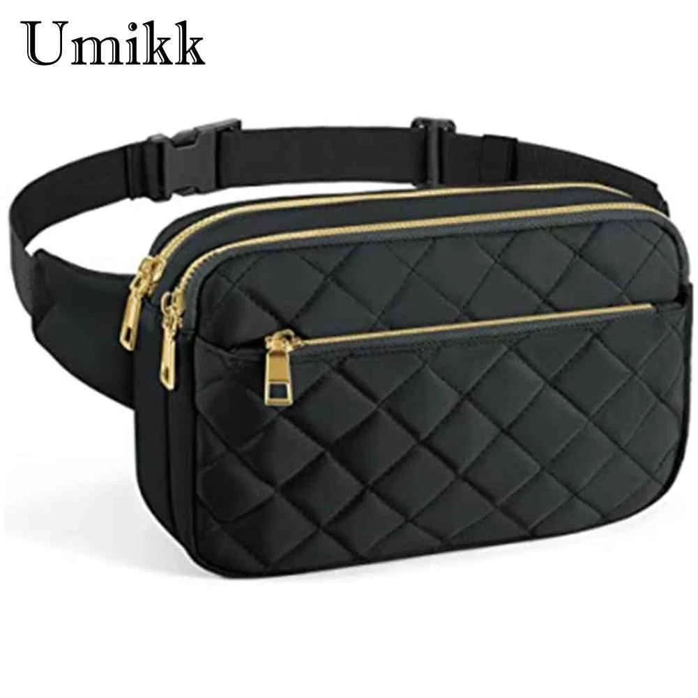 Rhombus Pattern Crossbody Bag with Multi-Pockets for Travel