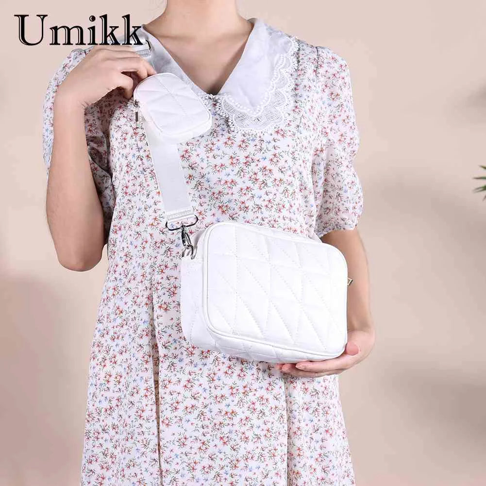 2 in 1 Crossbody Bag PU Leather Phone Pouch Quilted Camera Handbag with Coin Pur