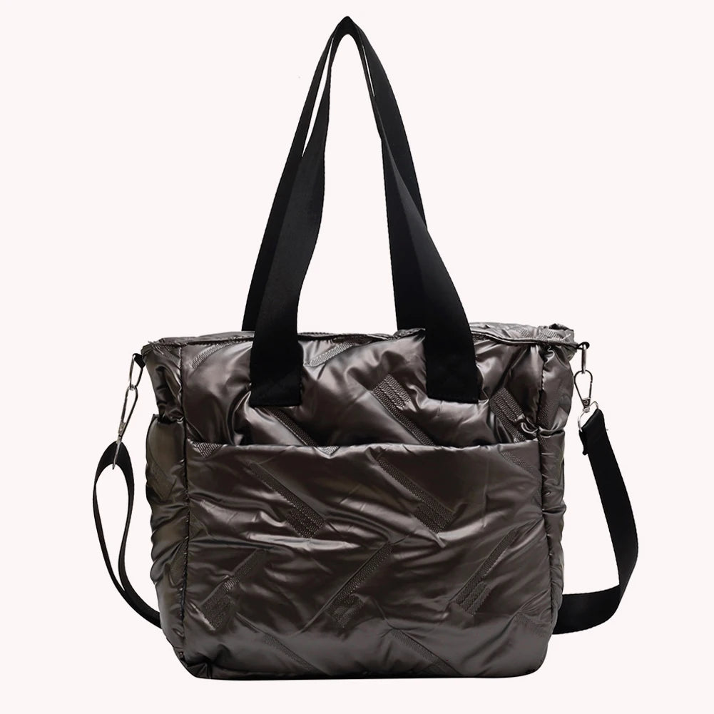 Quilted Crossbody Bag Large Capacity Shoulder Tote Lady Travel Purse