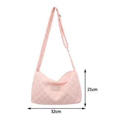 Plaid Crossbody Hand Bag Zipper Daily Travel for Ladies Girls Shopper Purse