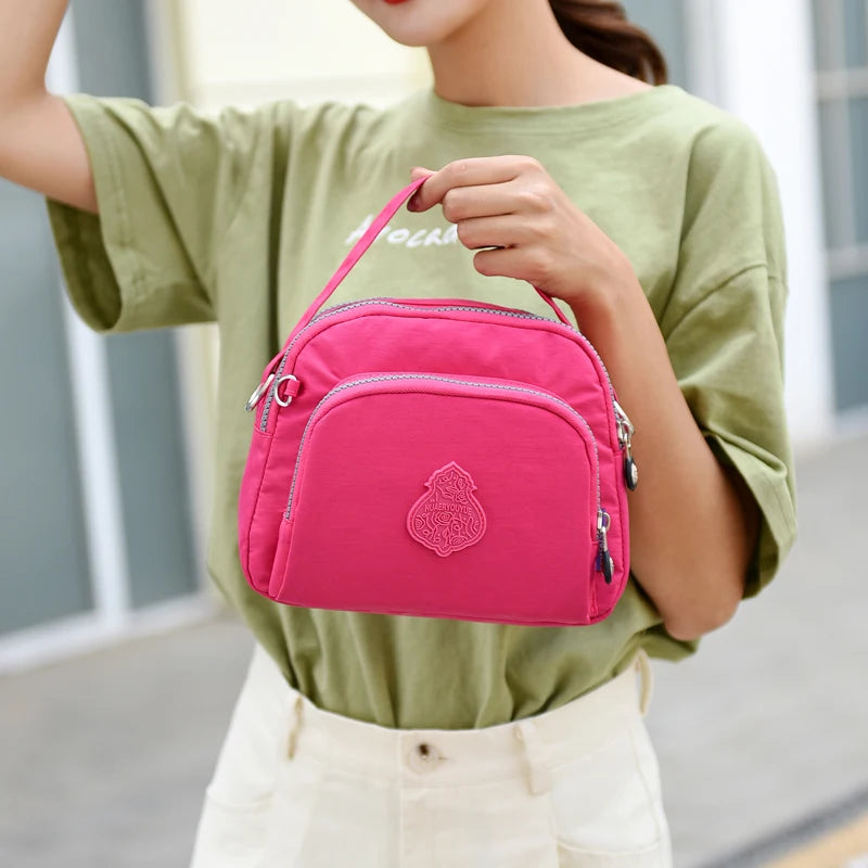High Capacity 3 Layer Crossbody Bag Waterproof Handbag Women Messenger Bag