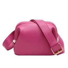 Leather Crossbody Chest Bag for Women Solid Shoulder Bag