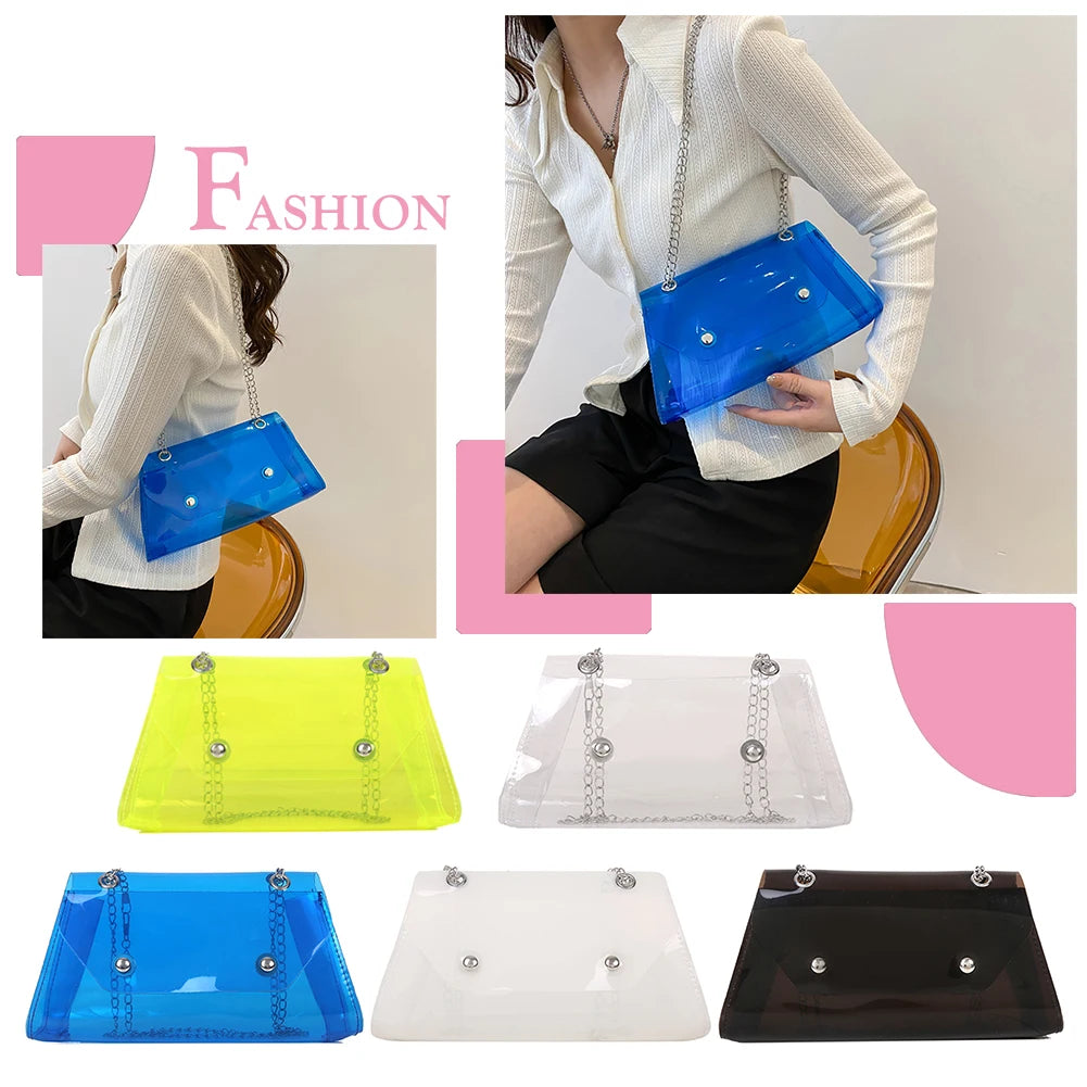 Crossbody Handbag PVC Jelly Small Tote Handle Bags