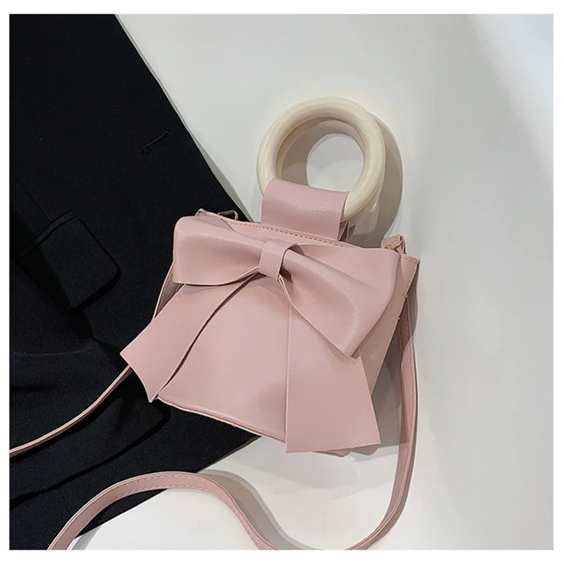 Women's Crossbody Shoulder Bags Set with Bowknot Handbag