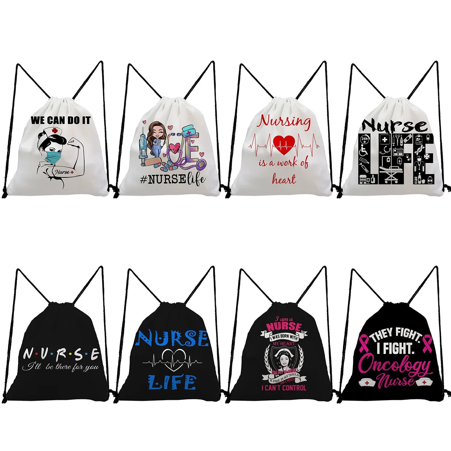 High Softback Bag CAN DO IT Print Backpack for Students
