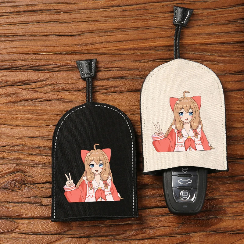 Fabric Key Ring Buckle Girl Student Key Wallet
