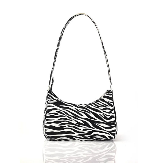 Cow Pattern Shoulder Bag PU Leather Handbag Female Casual All-match Bags