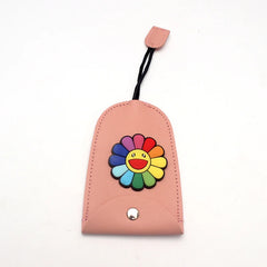 Flowers PU Leather Key Bag Holder Car Key Case