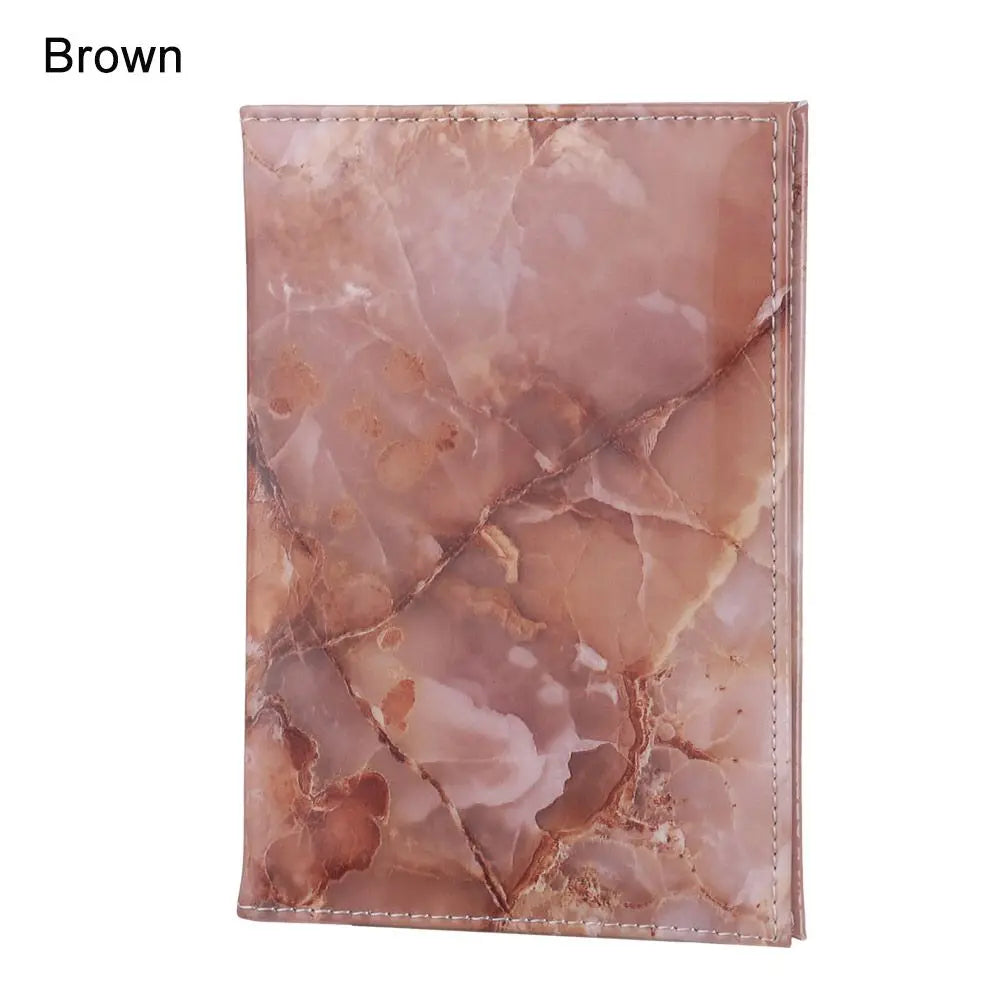 Marble Pattern Passport Cover PU Leather Travel Holder