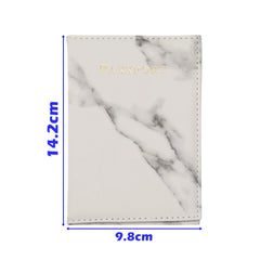Marble Pattern Passport Cover PU Leather Travel Holder