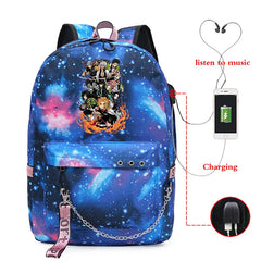 Demon Slayer Anime Backpacks Student School Bags Harajuku Large Capacity