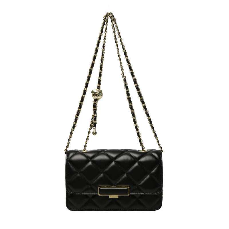 Crossbody Bag Chain Strap Shoulder Bag Flap Messenger Bag for Women