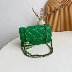 Crossbody Bag Chain Strap Shoulder Bag Flap Messenger Bag for Women
