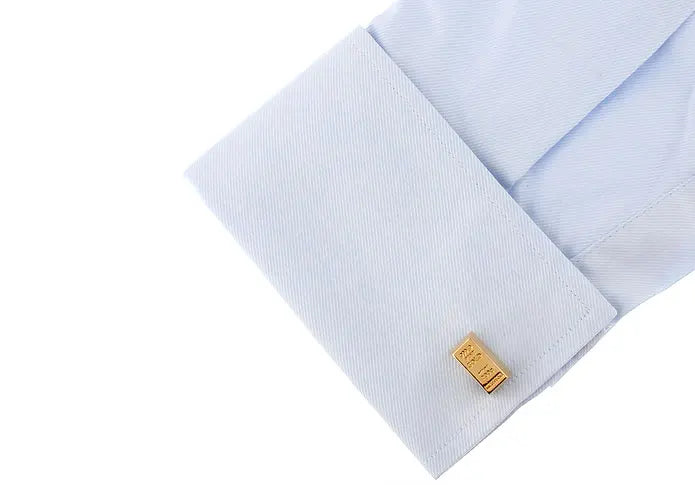 Men's Copper Brick Cufflinks Golden Cuff Links Wholesale