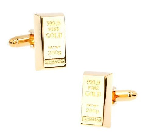 Men's Copper Brick Cufflinks Golden Cuff Links Wholesale