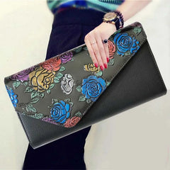 Embossed Hand Painted Clutch Bag Cross-body Envelope Bag