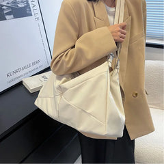 Nylon Waterproof Large Capacity Ladies Bag Solid Shoulder Bag