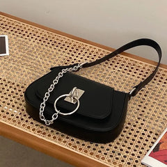 Women Chain Handbags Solid PU Leather Ladies Flap Shoulder Messenger Bag