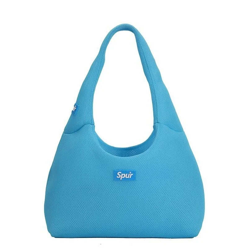 Nylon Candy Color Hobo Clutch Purse Handbag