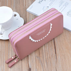 Double Zipper Women Wallets Large Capacity Clutch Bag