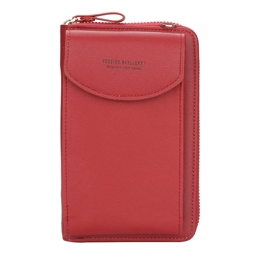 Women's Small Crossbody Shoulder Bag PU Leather Mini Handbag with Phone Pocket